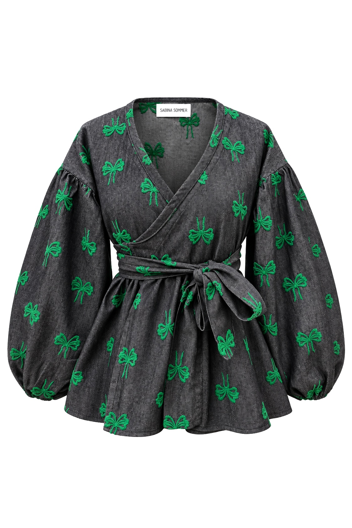 Alina Shirt - Green Bow Emb