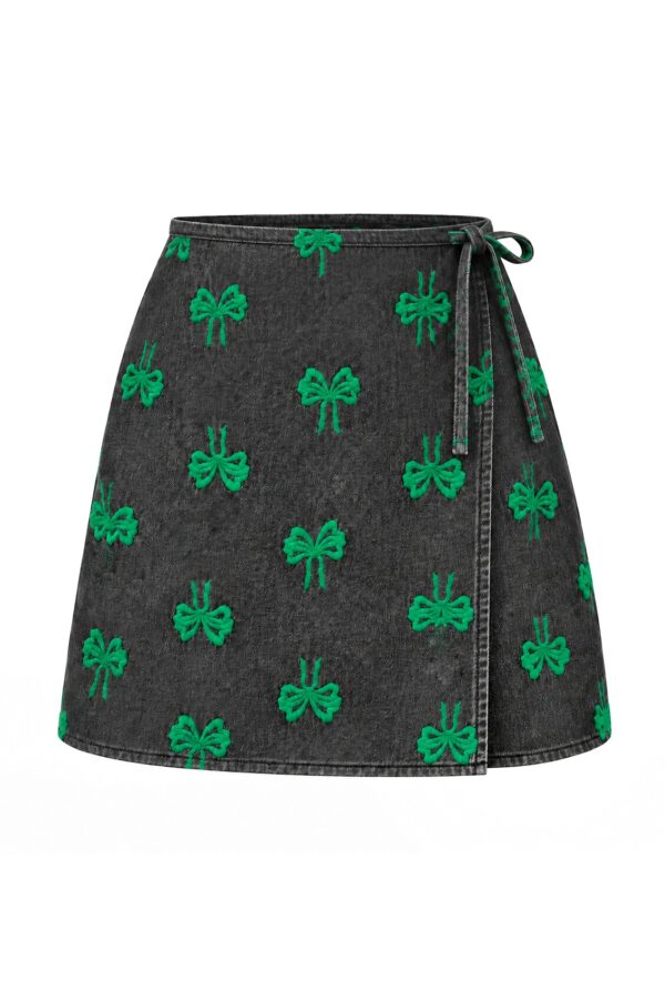Lena Skirt – Green Bow Emb