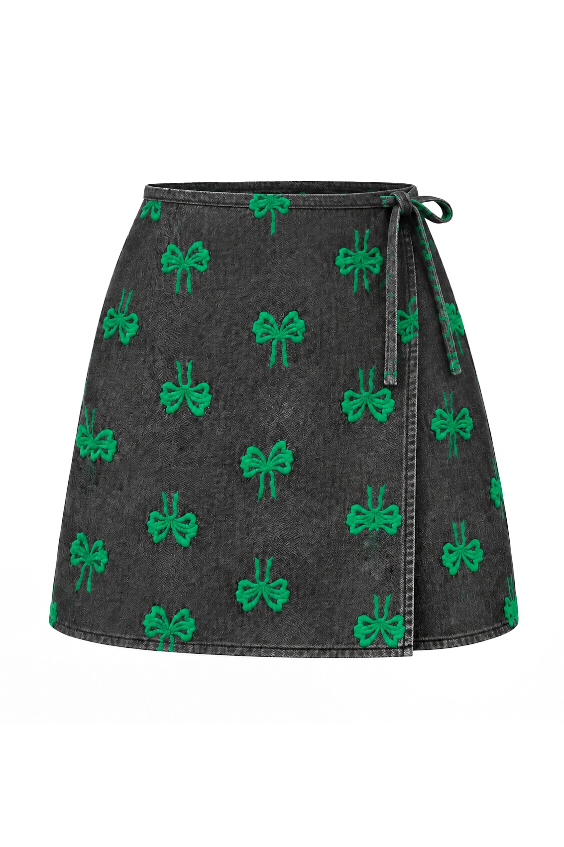 Lena Skirt - Green Bow Emb