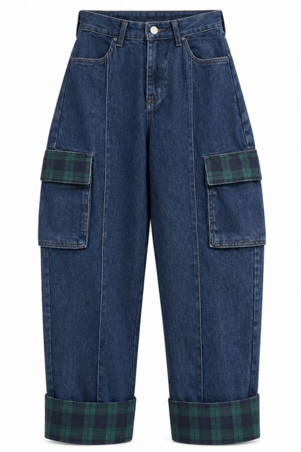 Keyla Pants – Tartan Denim