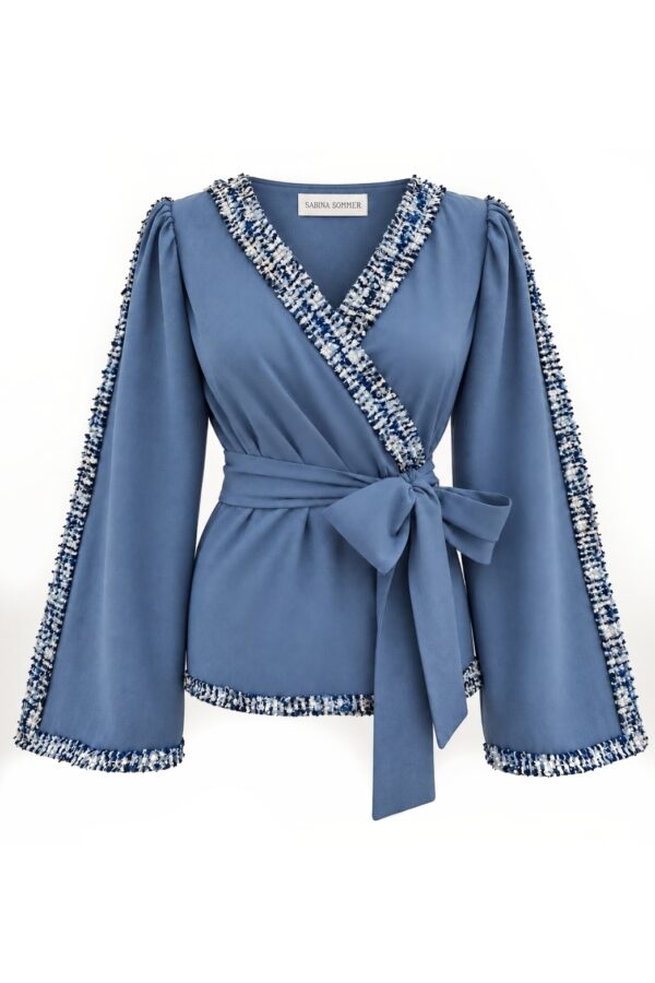 Freja Shirt – Blue/Blue Trim