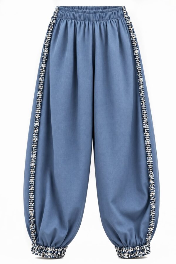Sana Pants – Blue/Blue Trim